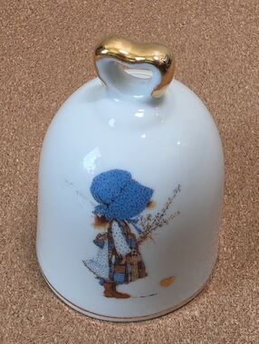 Holly Hobby Blue Girl Porcelain Bell